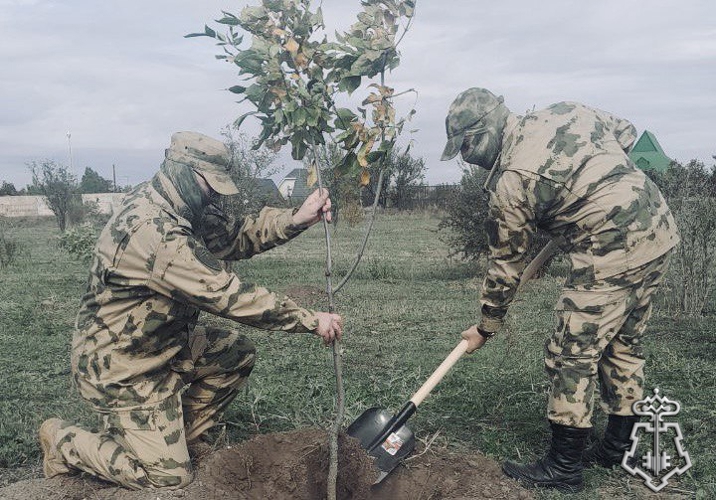 В Запорожской области сотрудники вневедомственной охраны приняли участие в акции ко Дню воссоединения исторических регионов с Россией